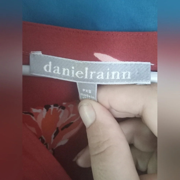 Anthropologie‎ Daniel Rainn Koda Split Neck Floral Boho Blouse Size  Petite XS - Picture 5 of 6